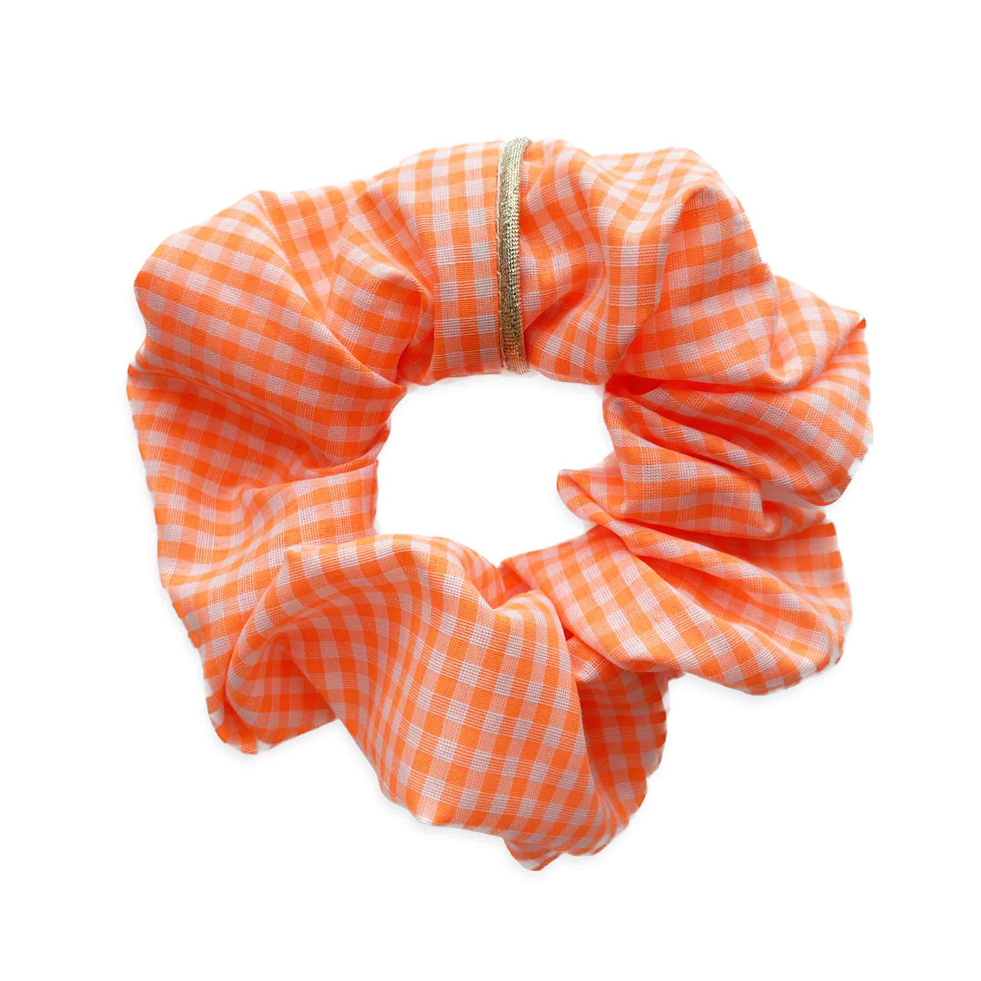 Neon Gingham Scrunchie