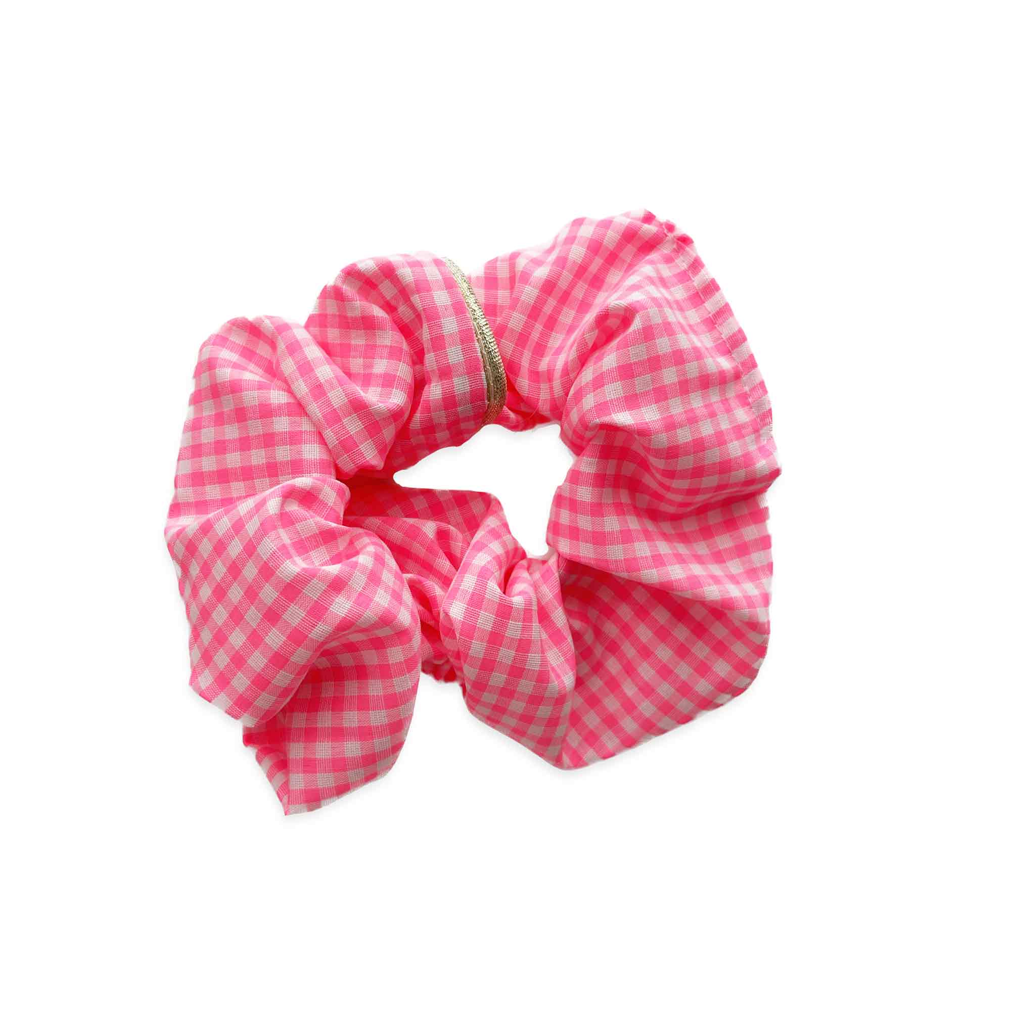 Neon Gingham Scrunchie