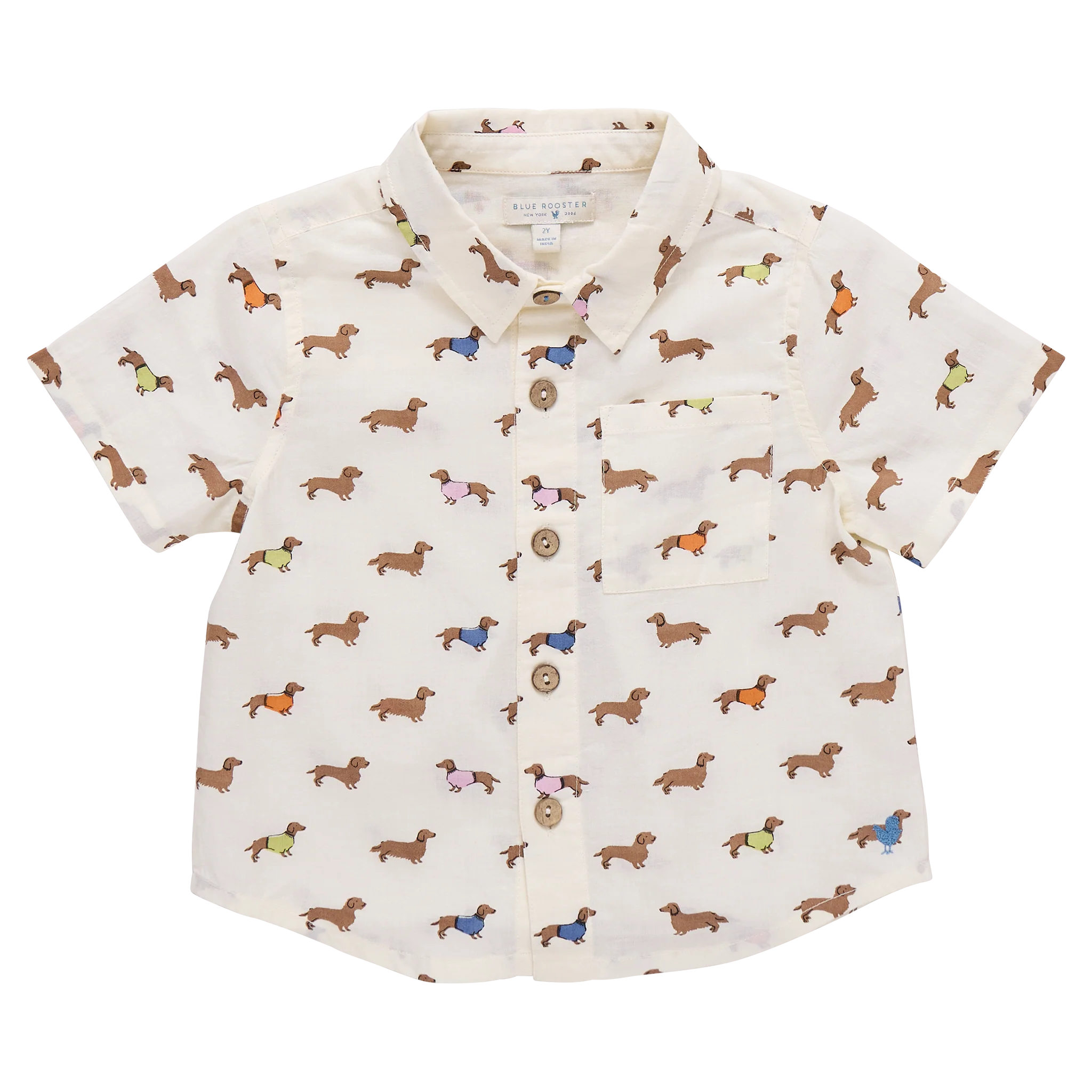 boys jack shirt- dachshunds in sweaters