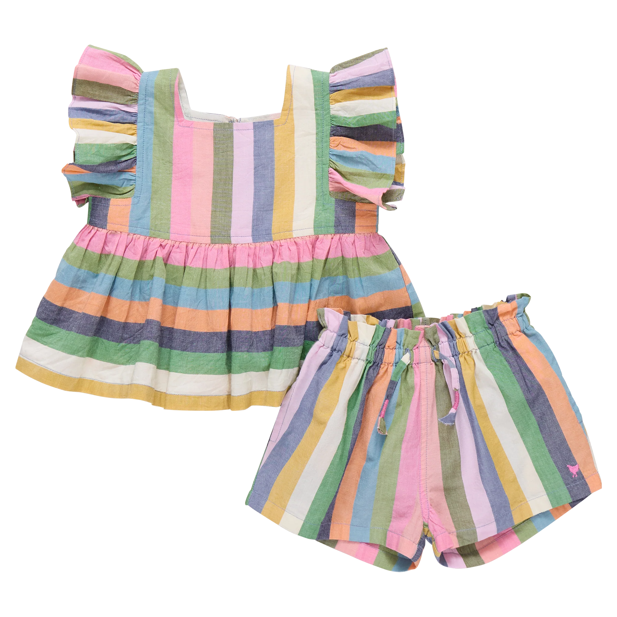 Baby Girls Elsie Set- Parade Stripe