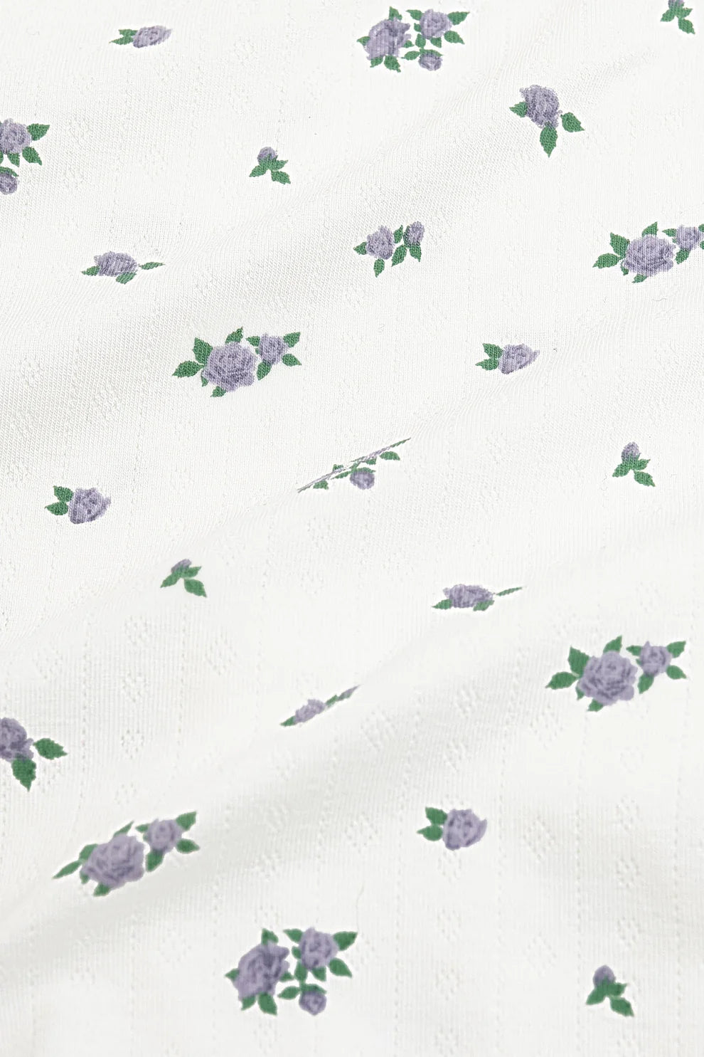 Pointelle Zippered Footie in Spray Rose