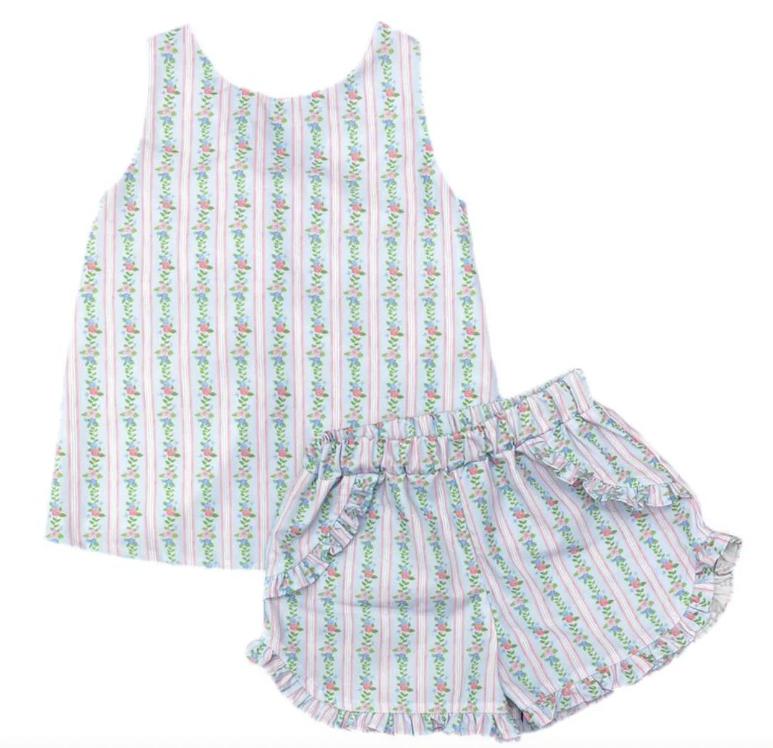 Kinley Short Set- Pink/Blue Floral