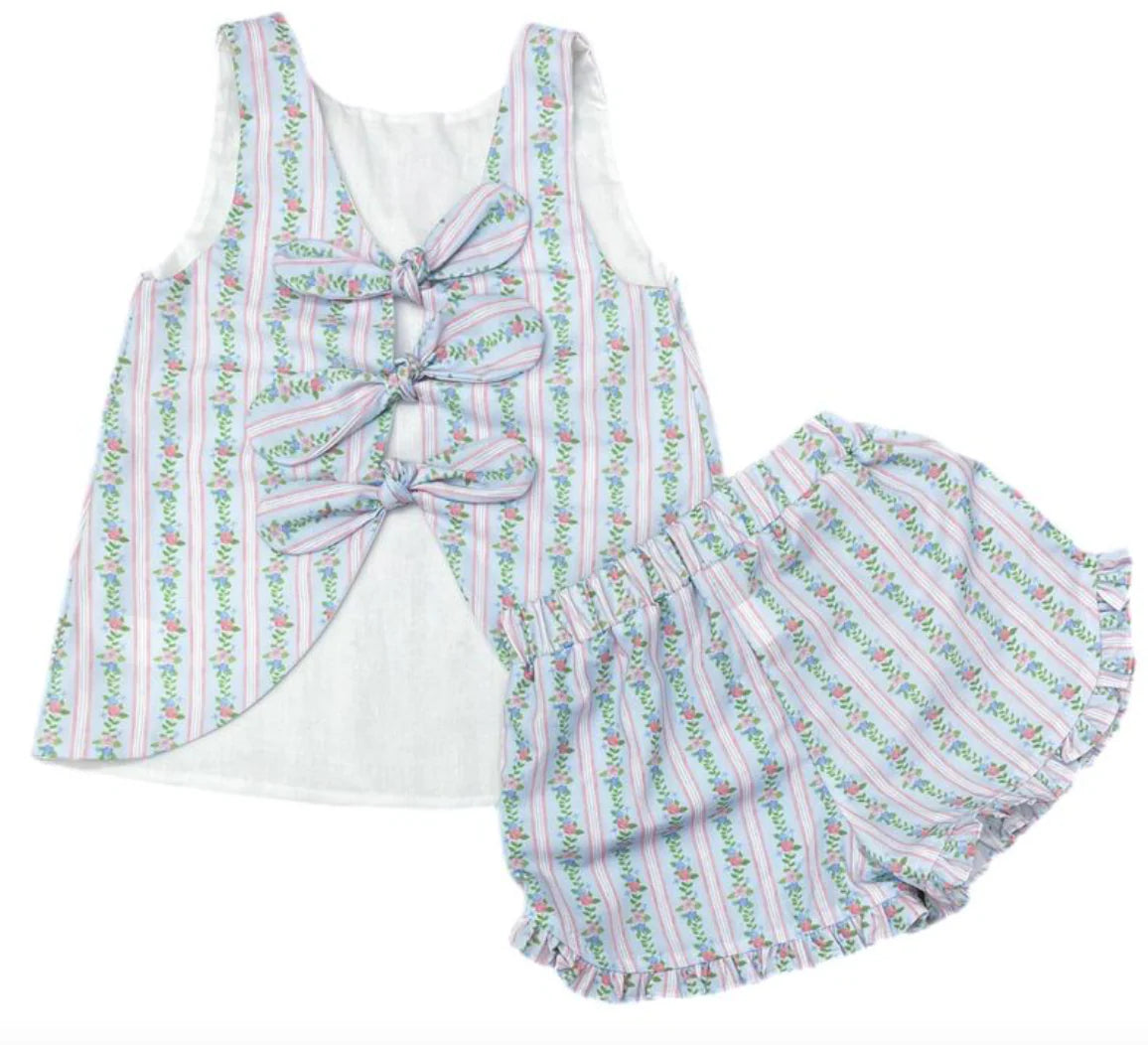 Kinley Short Set- Pink/Blue Floral