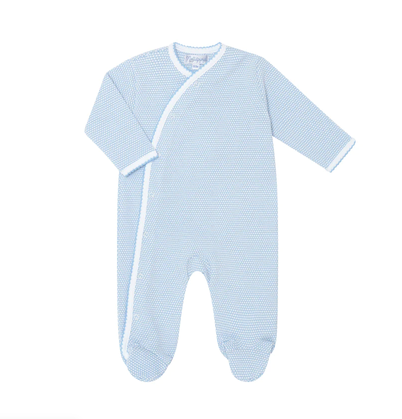 Blue Bubble Crossover Footie