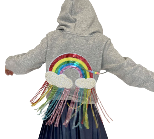 Crystal Rainbow Rain Hoodie