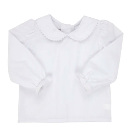 Maude's Peter Pan Collar Shirt L/S (Broadcloth) - Worth Ave White