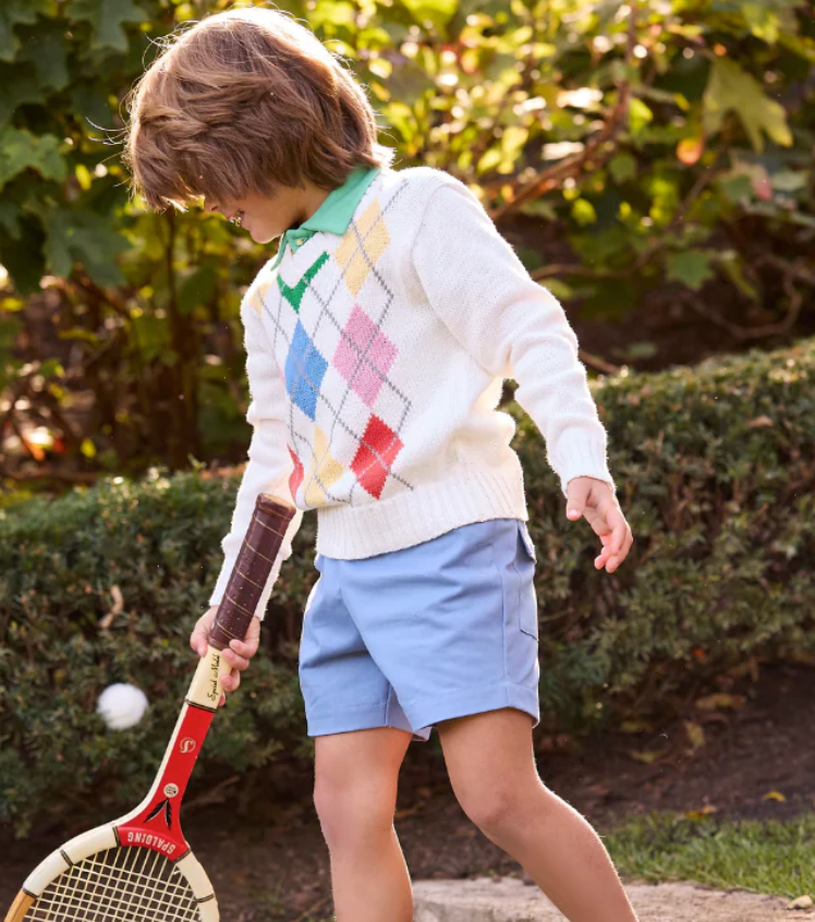 Twill Boy's Play Short Blue