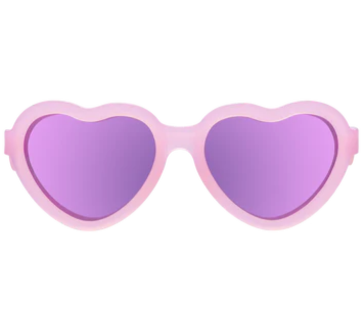 Polarized Heart: Frosted Pink | Purple Mirrored Lens Hearts