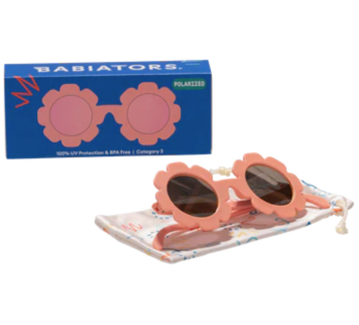Polarized Flower- Rose Gold Mirrored Lens