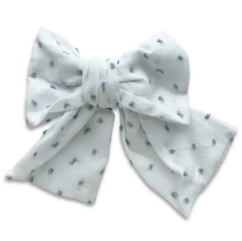 Swiss Dot Sailor Bow
