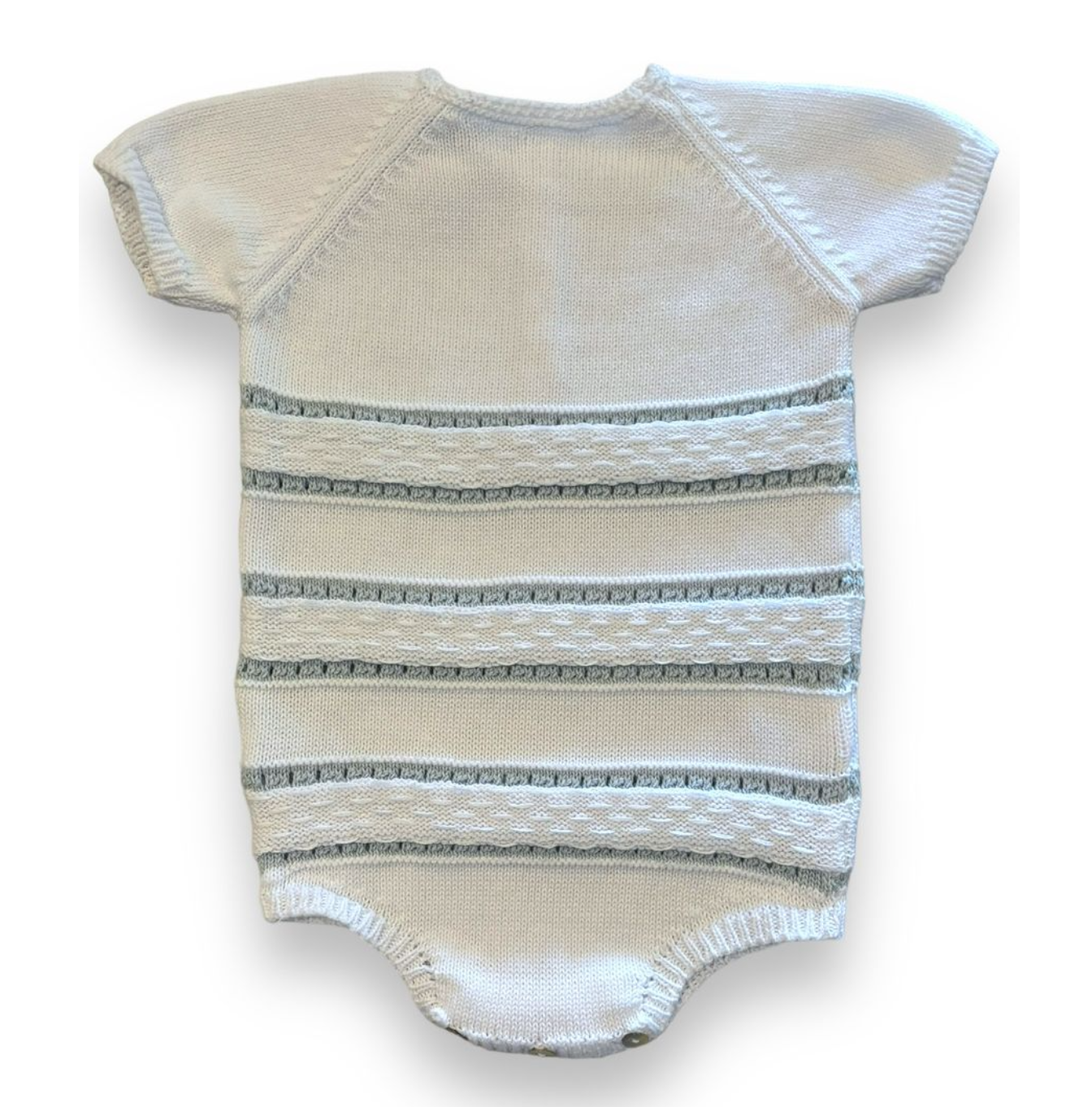 Blue and White Stripe Knit Bubble