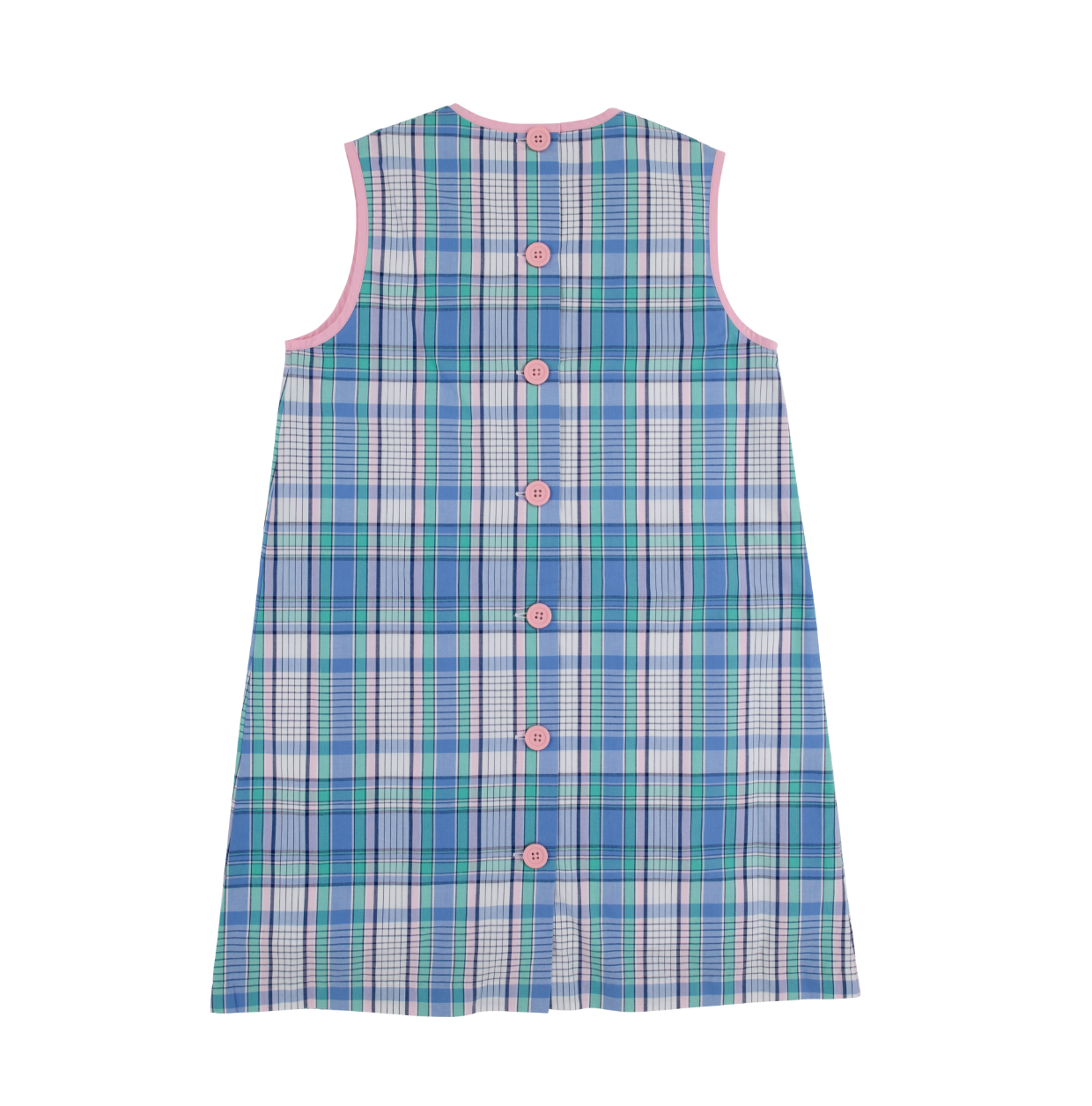 Mary Frances Frock- Lauderdale Pier Plaid/ Pier Party Pink