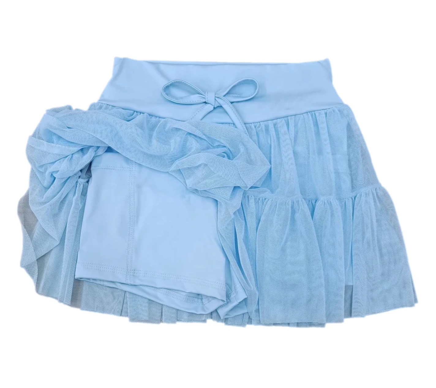 Light Blue Tiered Skort