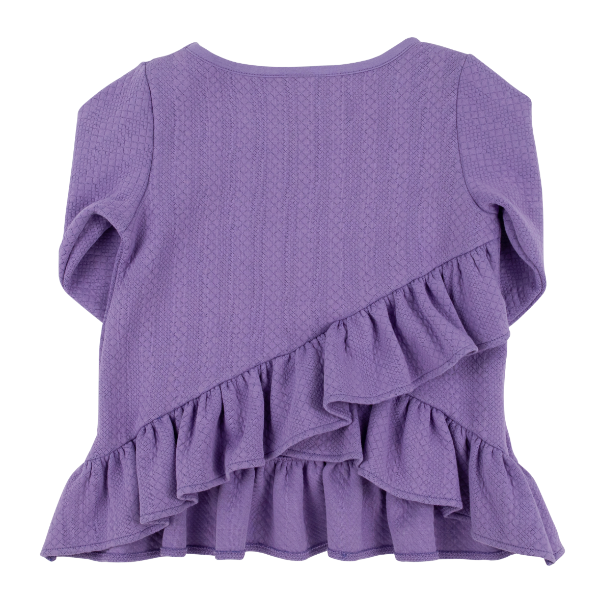 Long Sleeve Love You Back Top- Palisades Purple Quilted