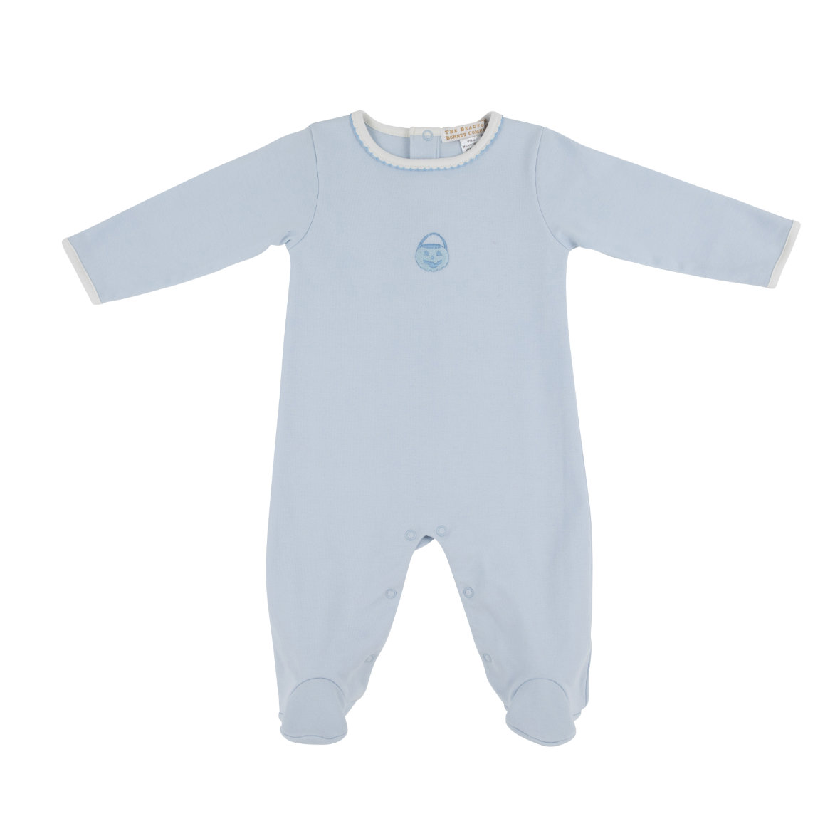 Rock Me Romper- Buckhead Blue Pumpkin Embroidery