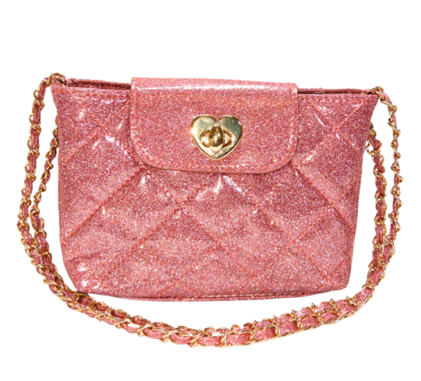 Paige Pink Glitter Purse