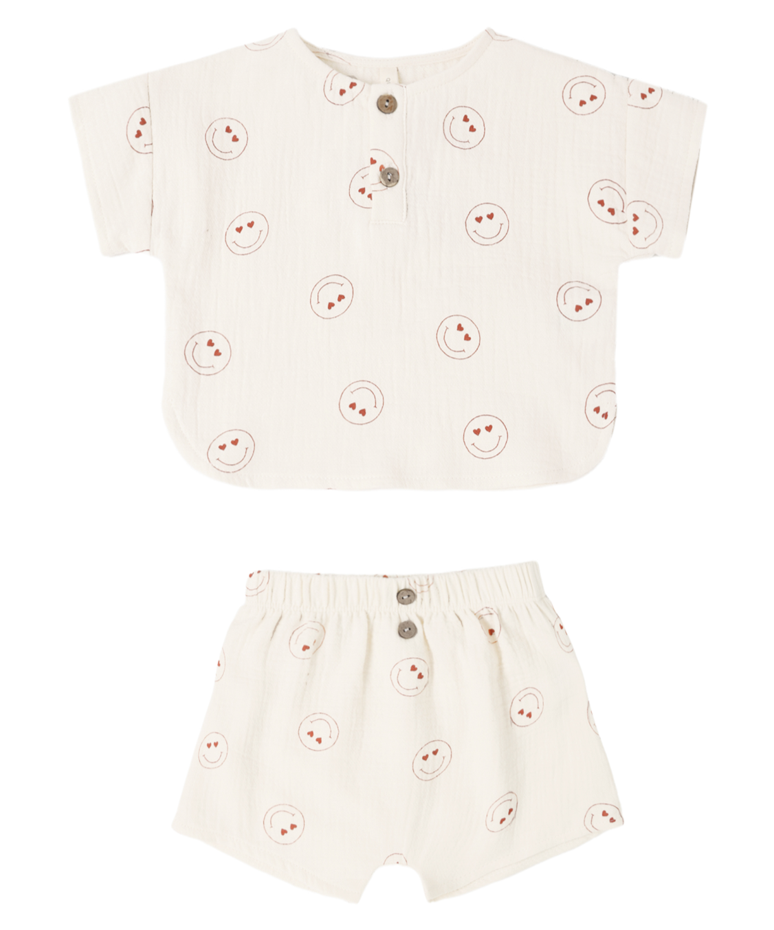 Woven Boxy Top + Short Set || Heart Eyes