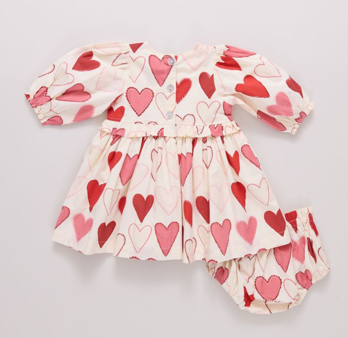 baby girls renee dress set- gradient hearts