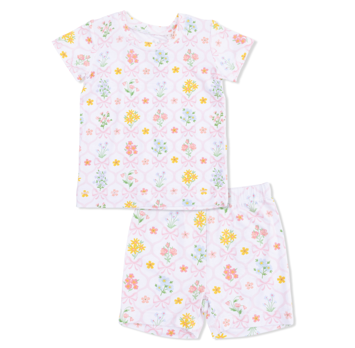 Spring Blooms Bow Trellis Loungewear Short Set