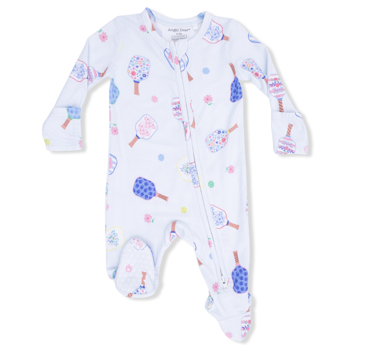 Floral Pickleball 2 Way Zipper Footie