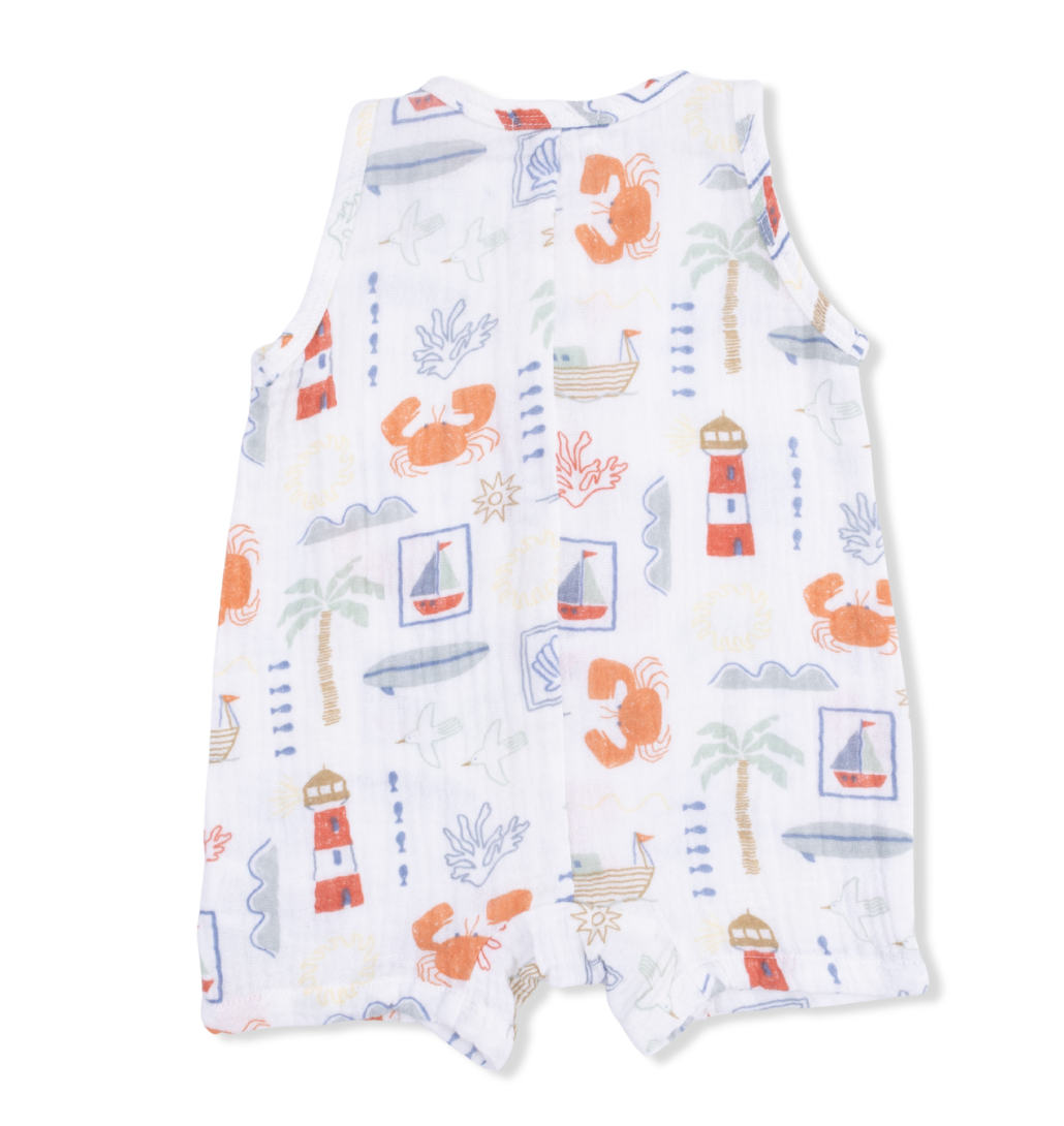 Club Mediterranean Sleeveless Shortie Romper