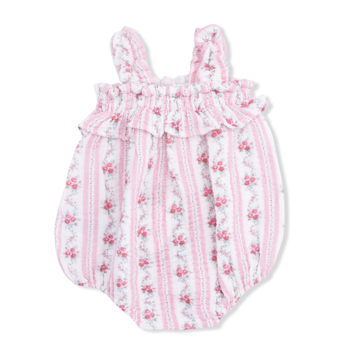 Winding Roses Stripe Ruffly Strap Bubble