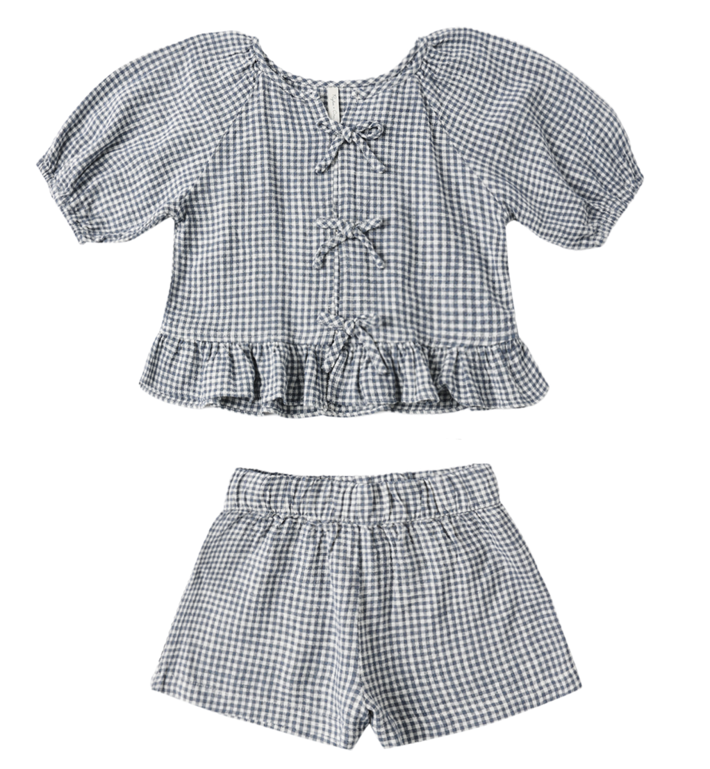 Juniper Set || Marine Gingham