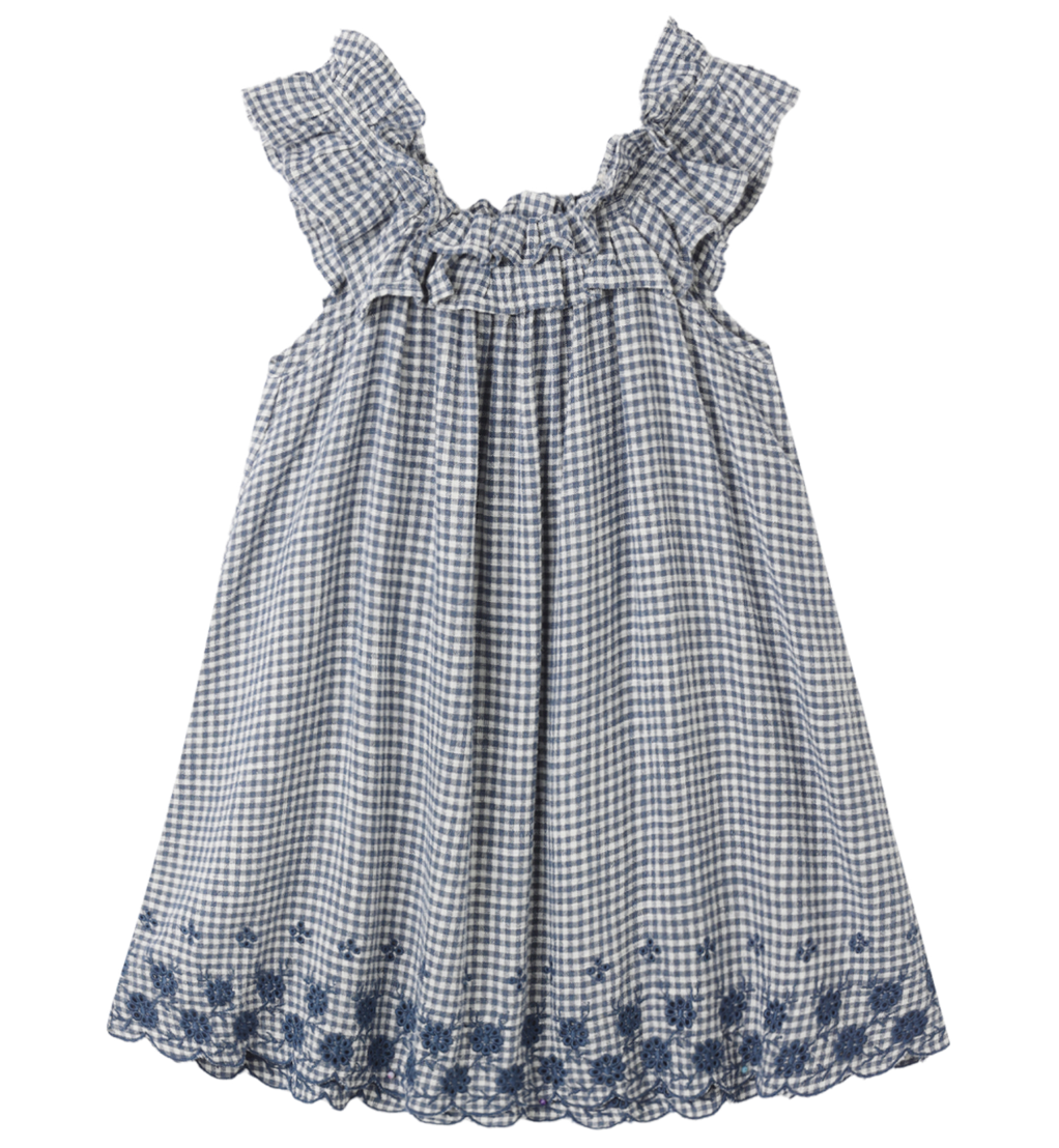 Lennon Dress || Marine Gingham