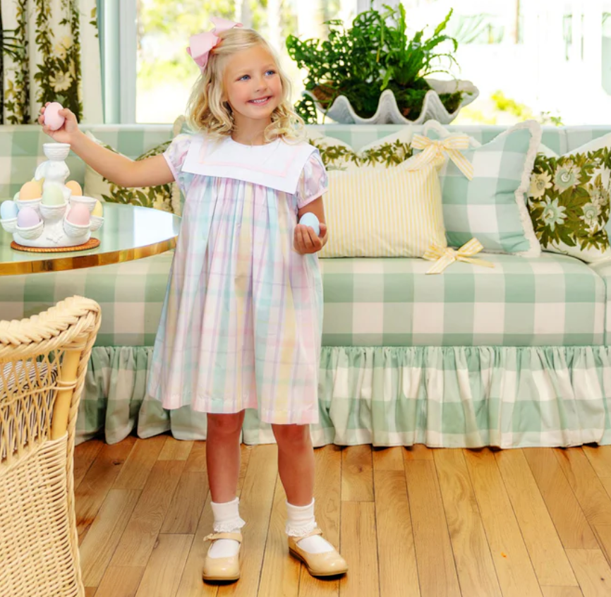 Stewart's Square Collar Dress- Brunch Plate Plaid