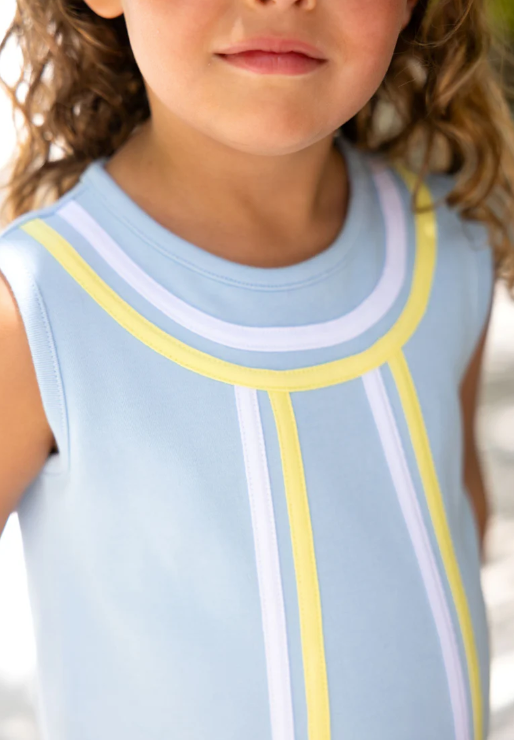 Annie Apron Dress- Beale Street Blue Lake Worth Yellow