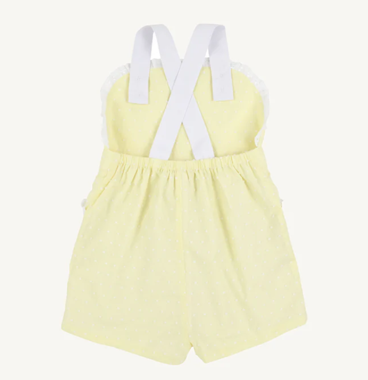 Ruthie Romper- York Yellow Worth Ave White Dallas Dot