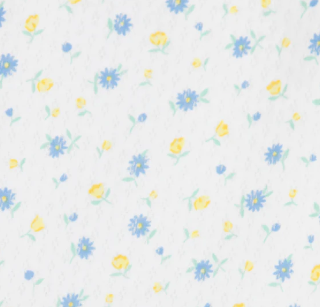 Sara Jane's Long Sleeve Short Set (Pointelle)- Dunwoody Daisy