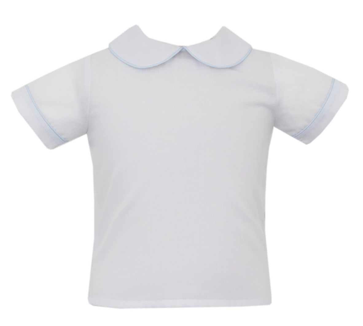 White Batiste Jon Jon Set- Blue Cross