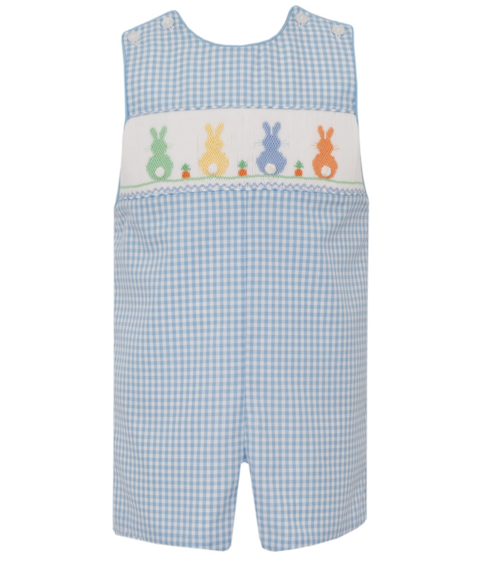 Bunny Smocked Gingham Jon Jon Set