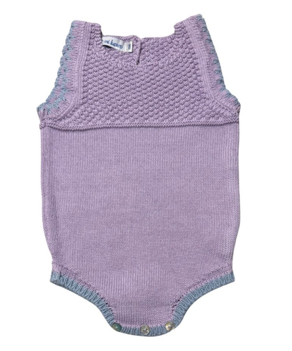 Lavender & Cadet Blue Ruffle Pebble Stitch Bubble