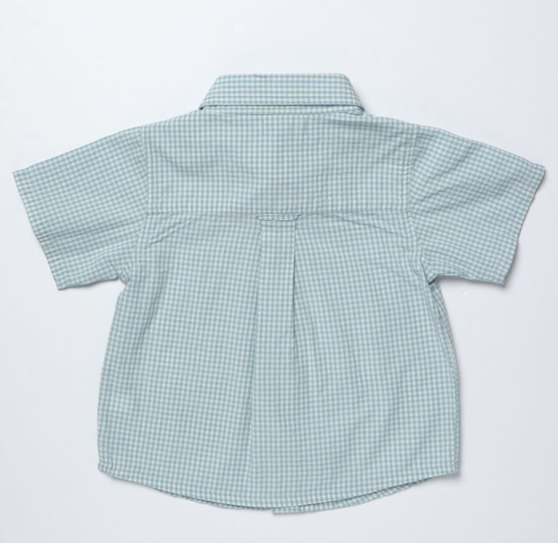 boys jack shirt- light blue gingham