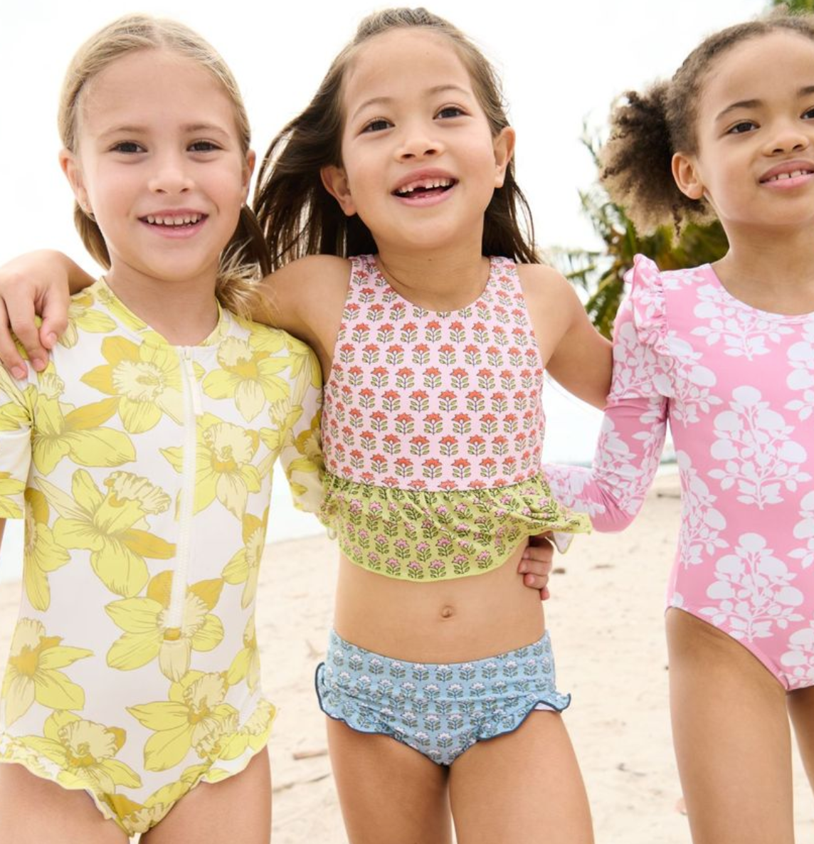 girls palmer tankini- multi prairie block