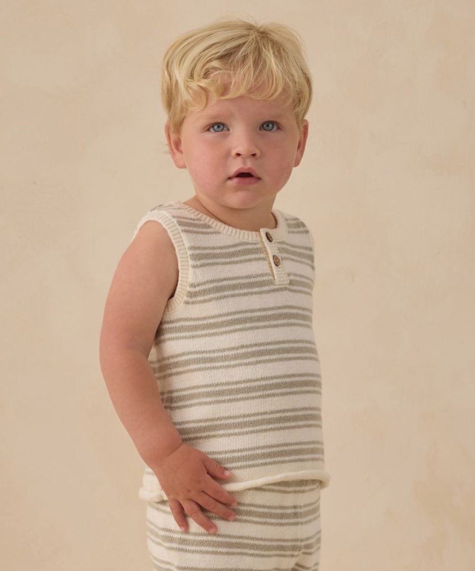 TAYLOR KNIT SET | SAGE STRIPE