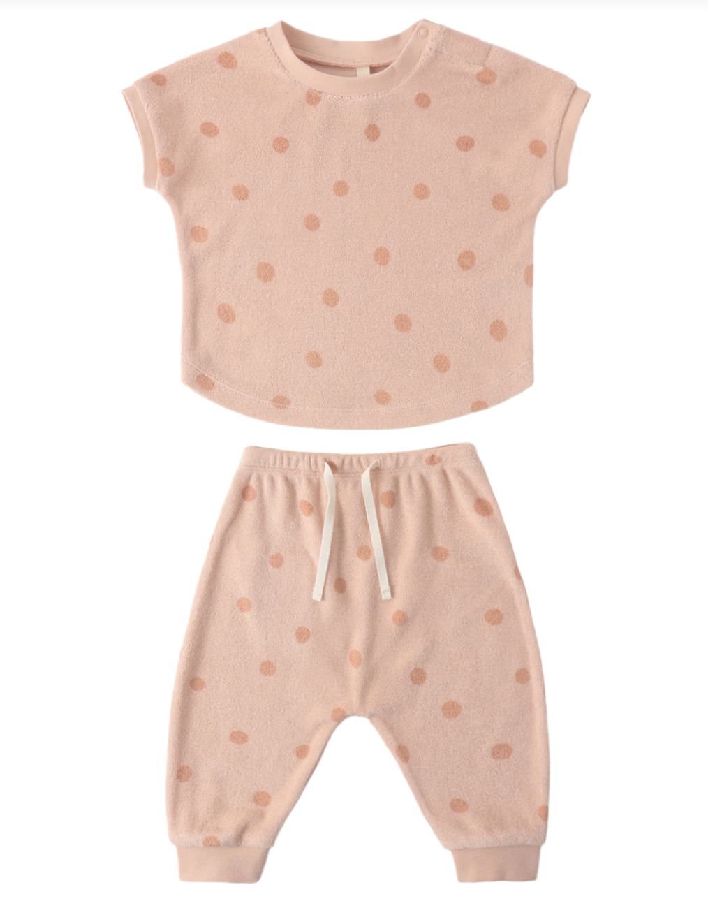 TERRY TEE + PANT SET | POLKA DOT