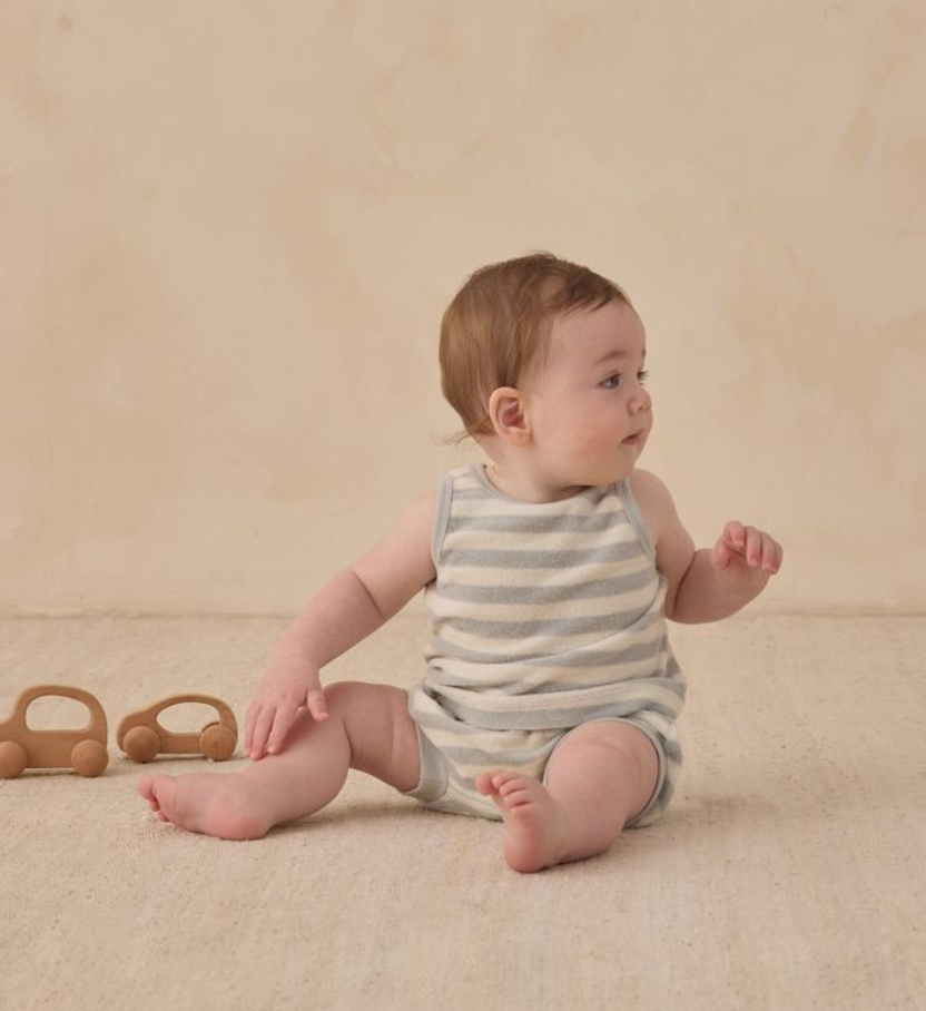 TERRY TANK + SHORT SET | SKY STRIPE