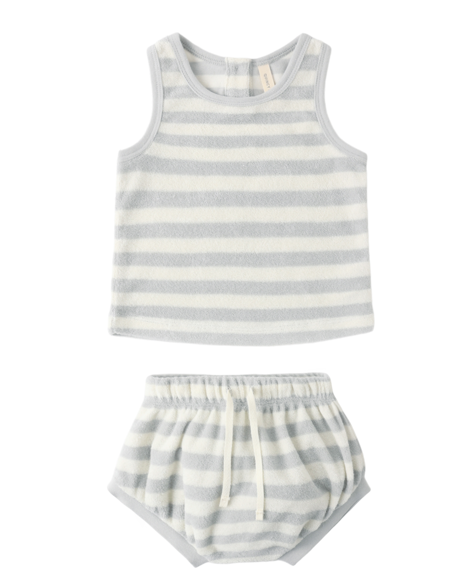 TERRY TANK + SHORT SET | SKY STRIPE