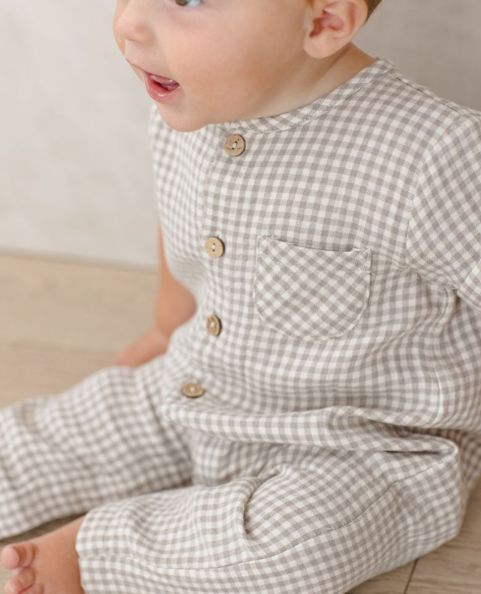 CHARLIE JUMPSUIT | SAGE GINGHAM