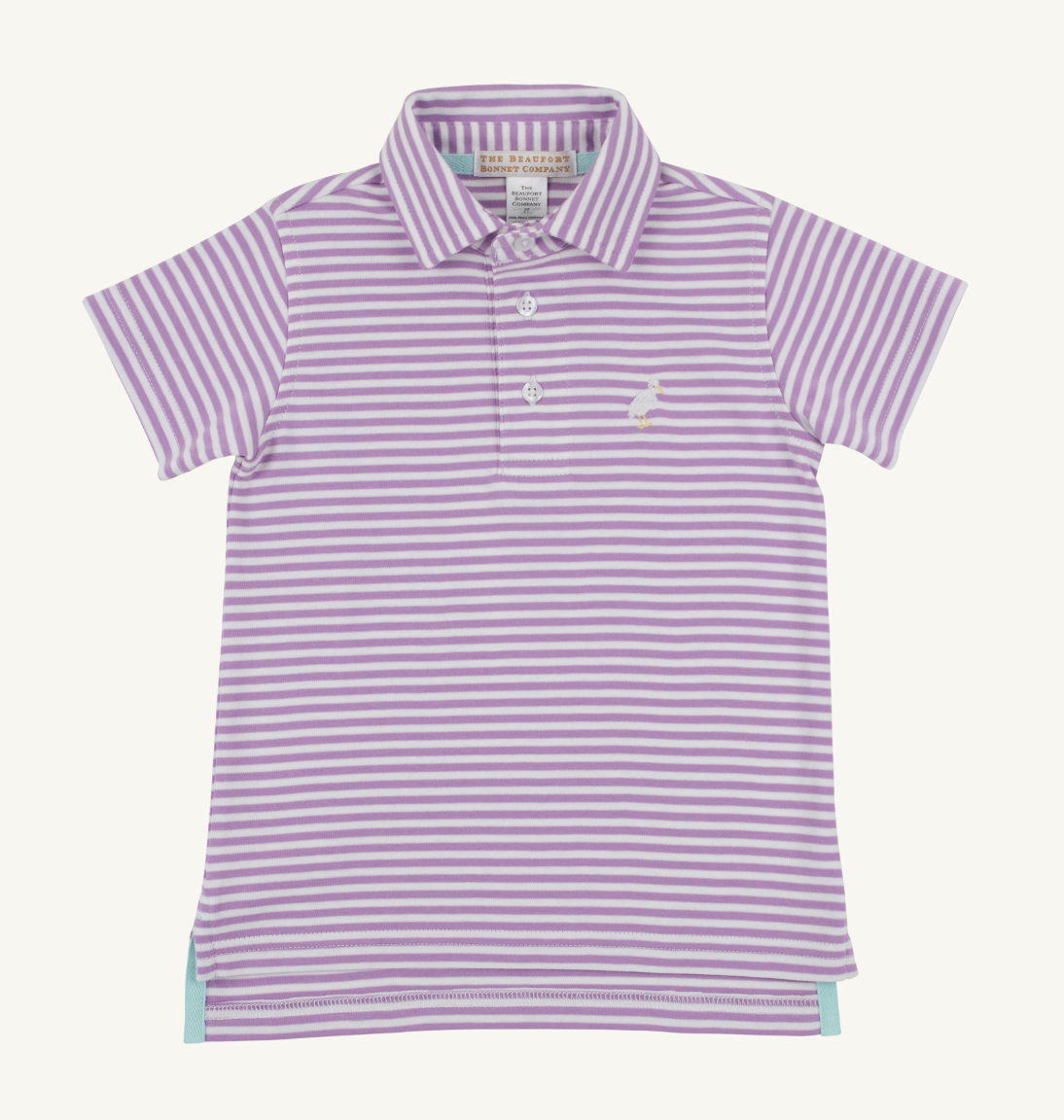 Prim & Proper Polo- Valley High Violet Stripe