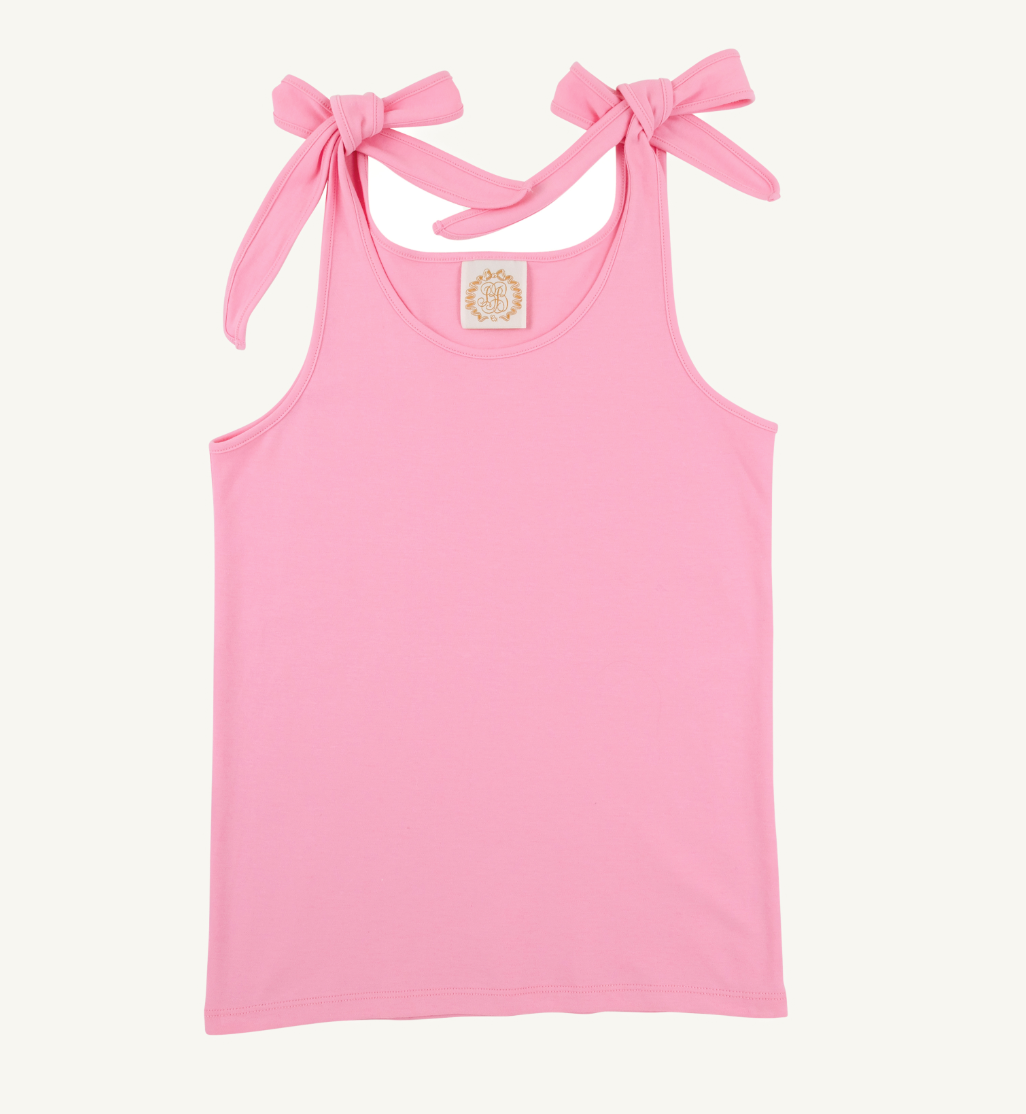Tay Tay Tie Tank- Hamptons Hot Pink