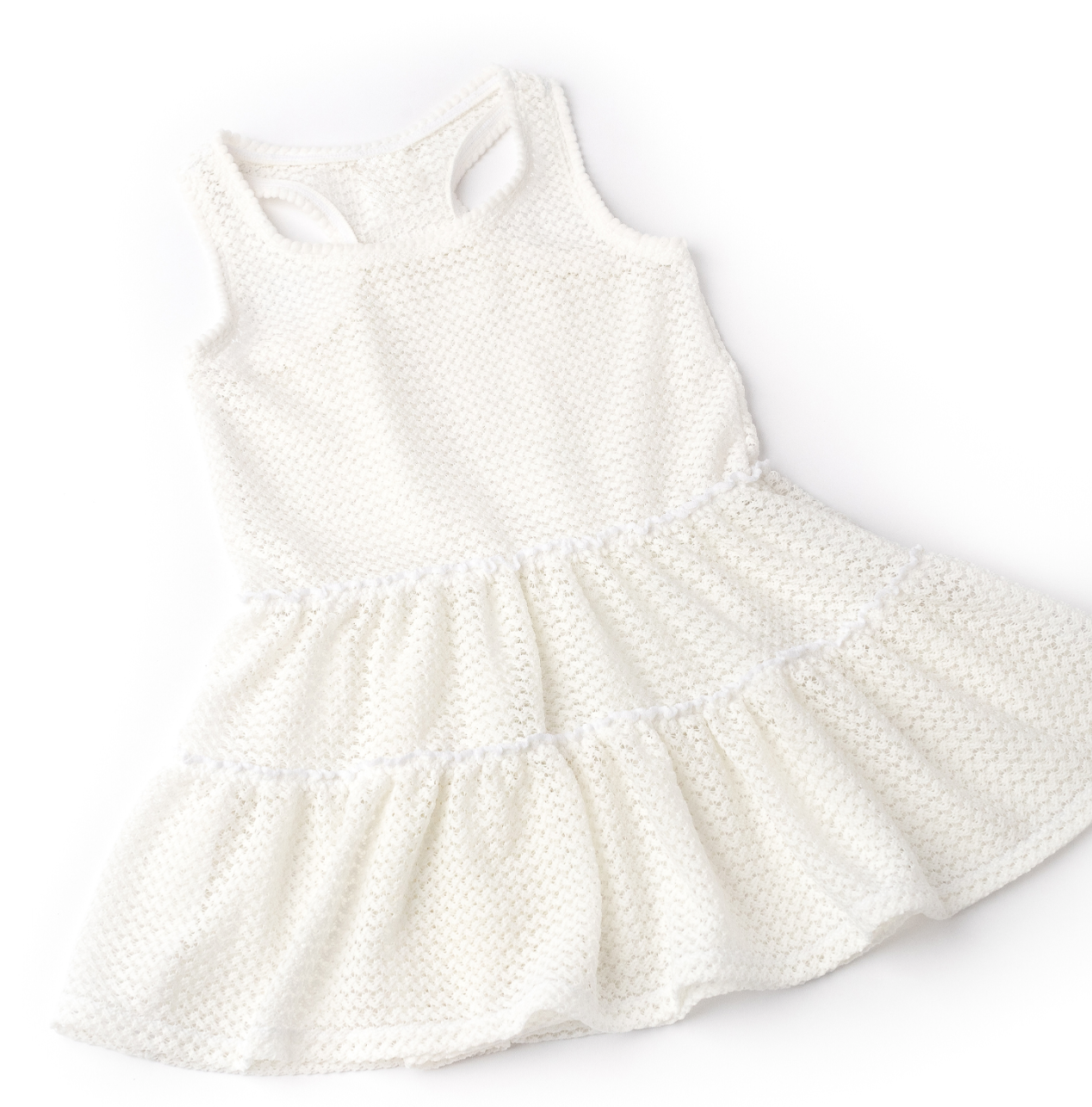 White Crochet Tank Coverup