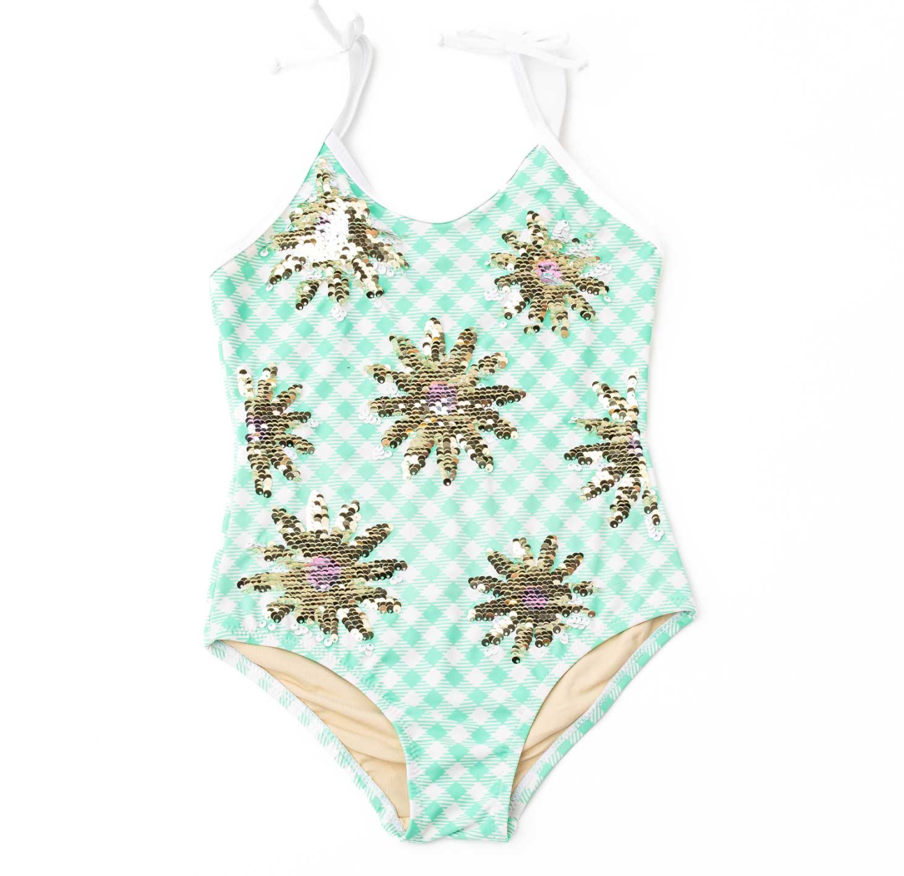 Daisy Stripe Sequin One Piece