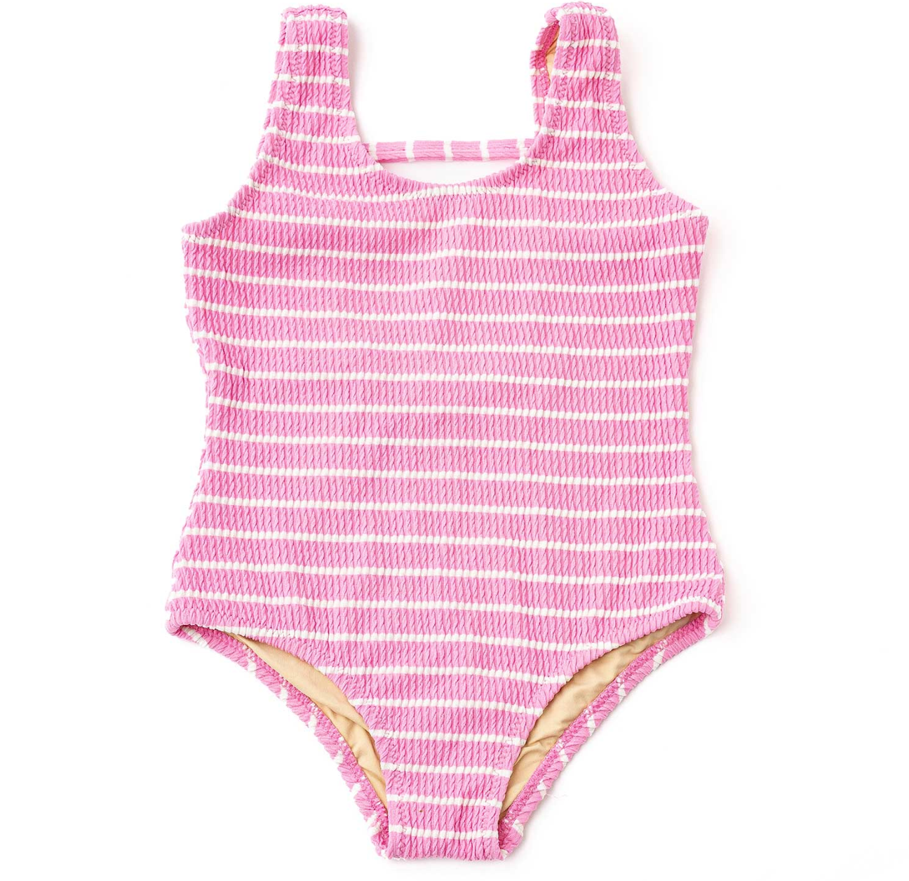 Pink Stripe Crinkle One Piece