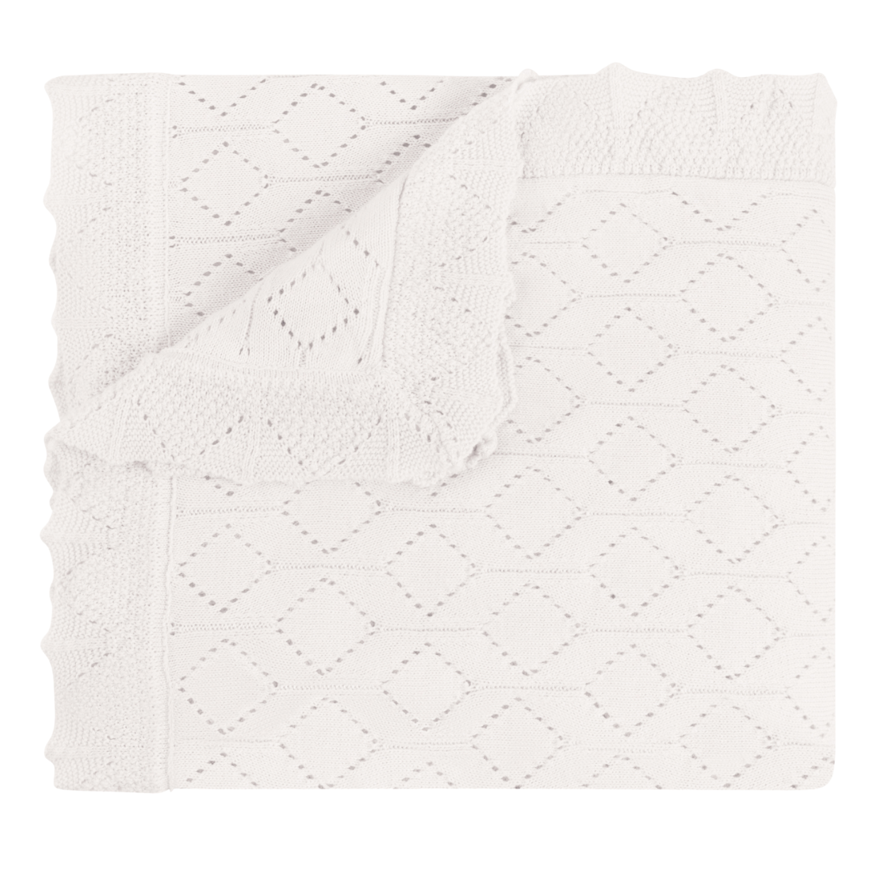 Lux Pointelle Knit Blanket