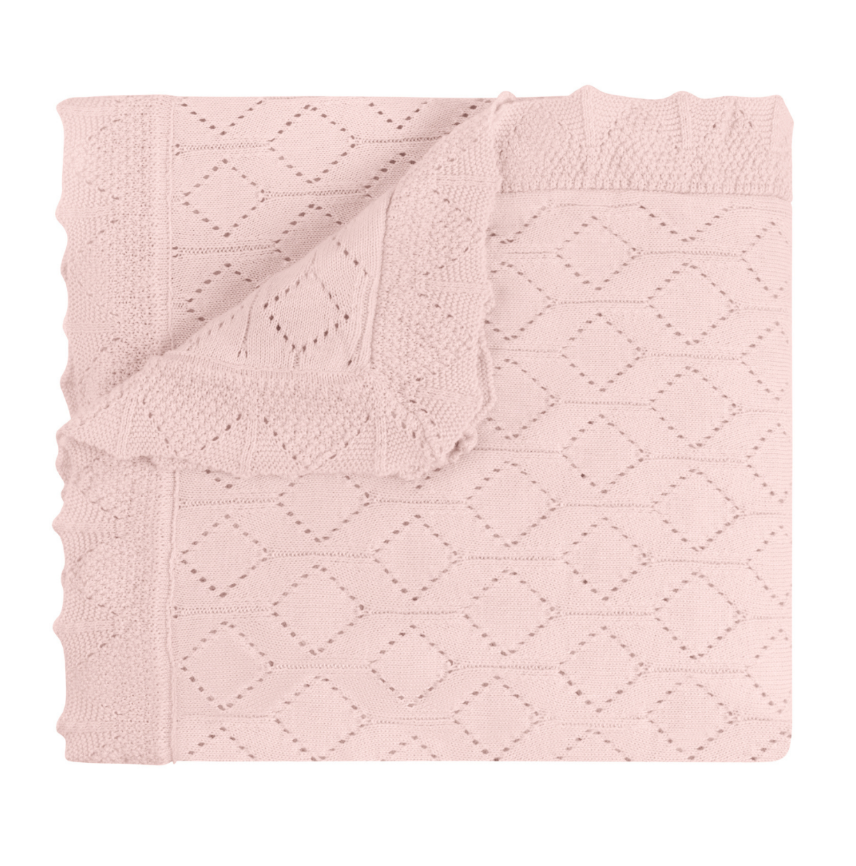 Lux Pointelle Knit Blanket