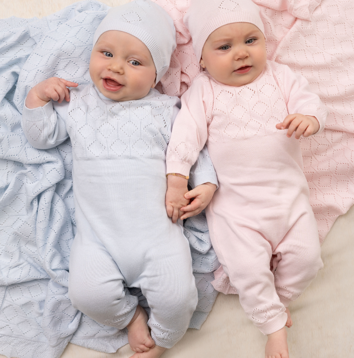 Lux Pointelle Knit Blanket